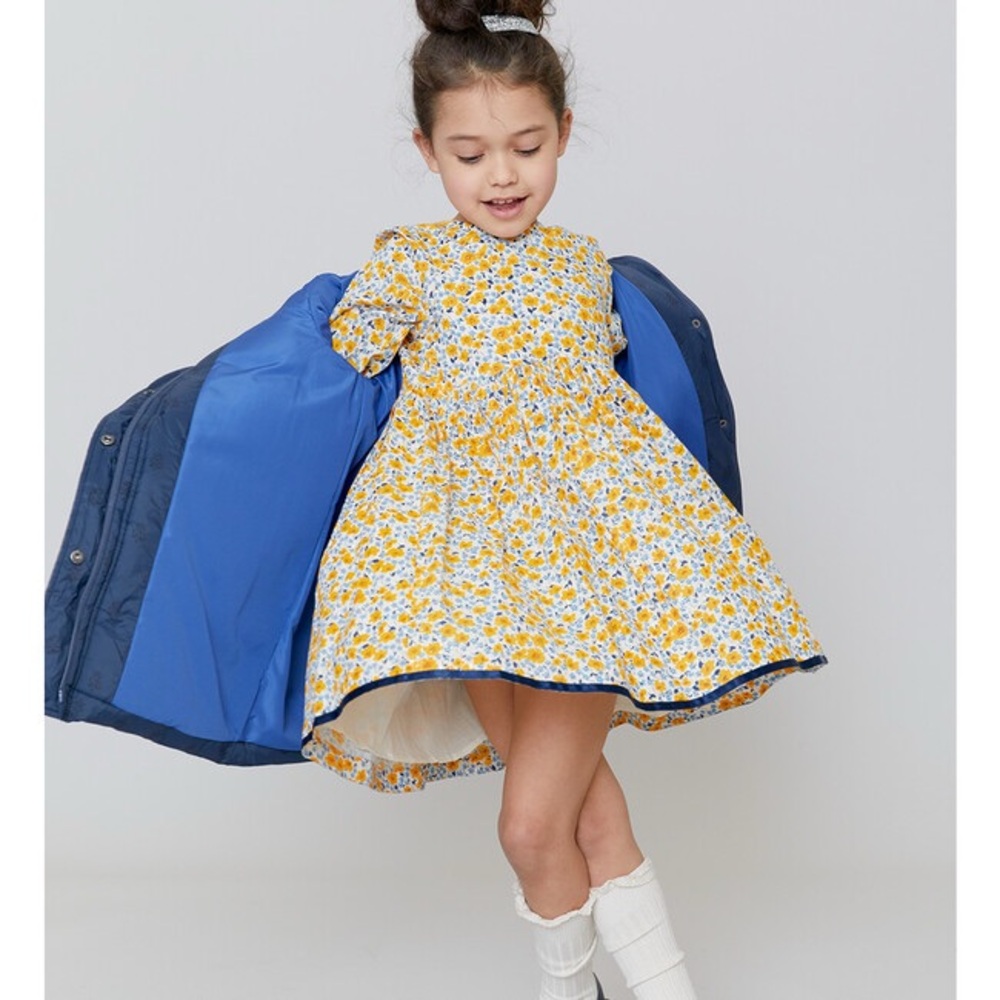 Pink Chicken 8Y Girls Golden Amma Dress in Daisy Ditsy Floral